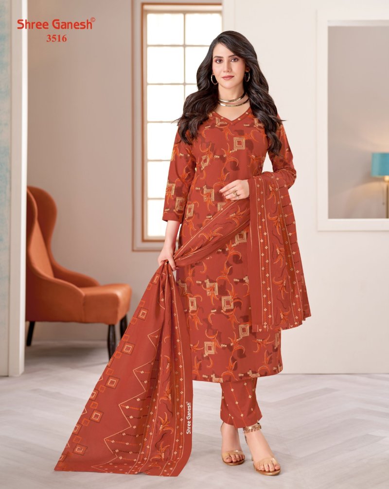 Samiyra Vol 25 By Shree Ganesh Cotton Printed Dress Material